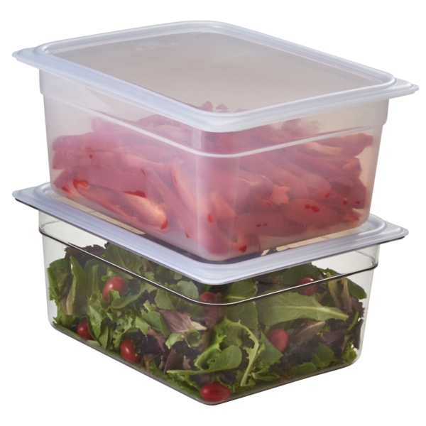 6 pièces CAMBRO | CAMWEAR® - Conteneur GN en polypropylène 1/2 - laiteux - Profondeur 150 mm