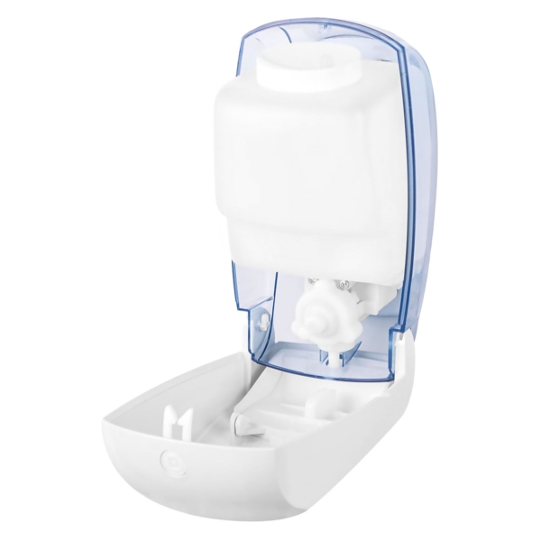 AIR-WOLF | Distributeur de savon avec bouton-poussoir - 1000ml - plastique ABS - Blanc