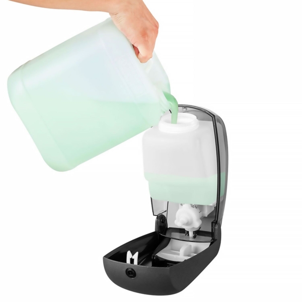 AIR-WOLF | Distributeur de savon avec bouton-poussoir - 1000ml - plastique ABS - Anthracite