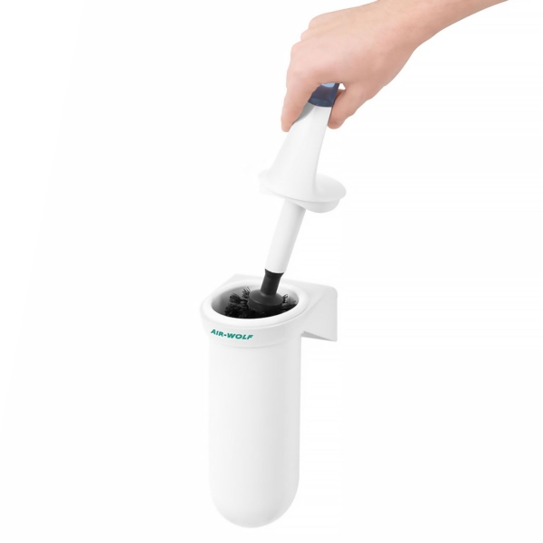 AIR-WOLF | Porte-brosse WC - fermé - plastique ABS - Blanc