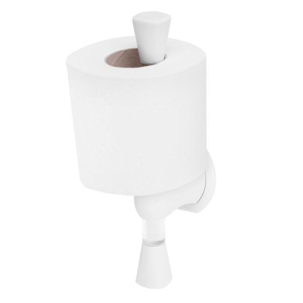 AIR-WOLF | Distributeur de rouleaux de papier toilette pour 1 rouleau de ménage - plastique ABS - Blanc