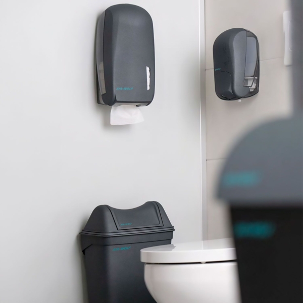 AIR-WOLF | Distributeur de papier WC pour jusqu'à 500 feuilles individuelles - plastique ABS - Anthracite