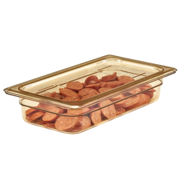 6 pièces CAMBRO | H-PAN™ - Couvercle plat GN résistant à la chaleur 1/3 - Ambre