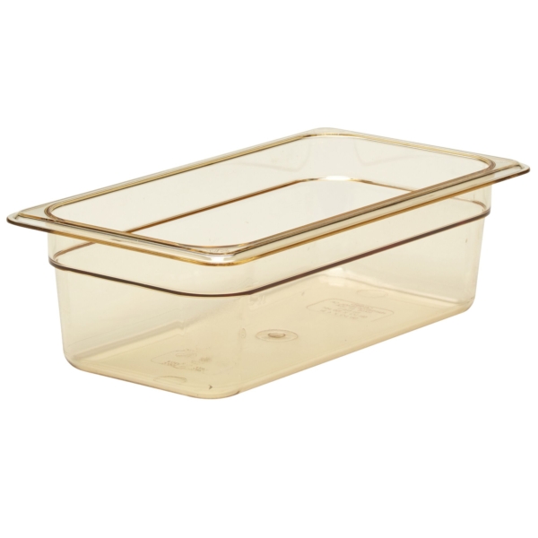 (6 pièces) CAMBRO | H-PAN™ Conteneur GN résistant à la chaleur 1/3 - Ambre - Profondeur 100 mm