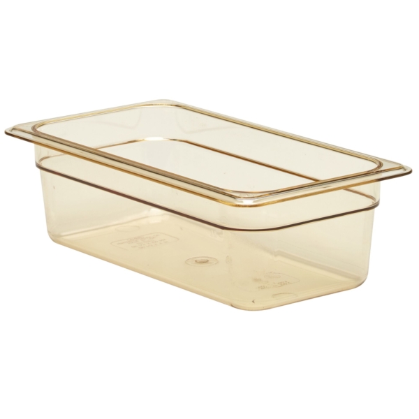 (6 pièces) CAMBRO | H-PAN™ Conteneur GN résistant à la chaleur 1/3 - Ambre - Profondeur 100 mm