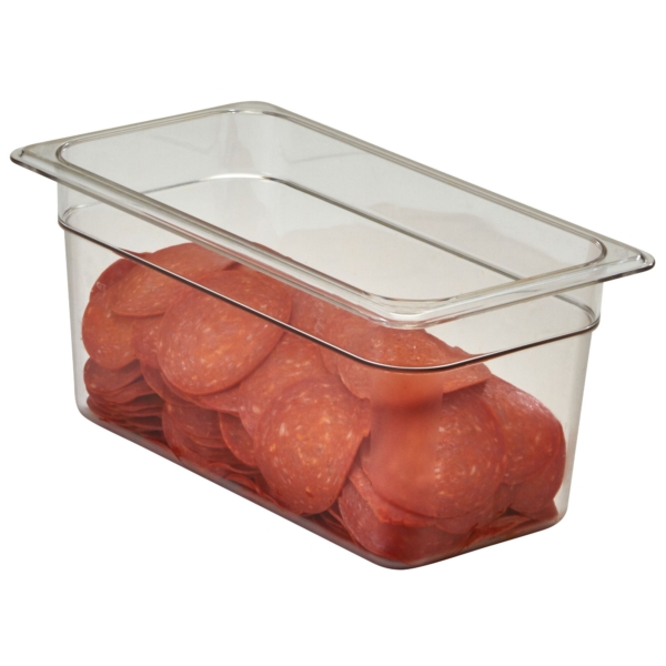 (6 pièces) CAMBRO | CAMWEAR® - Conteneur GN 1/3 en polycarbonate - Transparent - Profondeur 150 mm