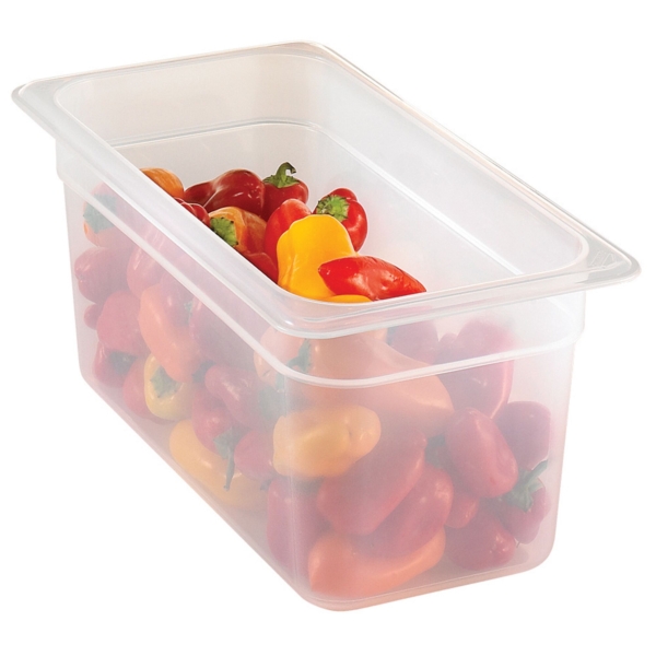 6 pièces CAMBRO | CAMWEAR® - Conteneur GN en polypropylène 1/3 - laiteux - Profondeur 150 mm