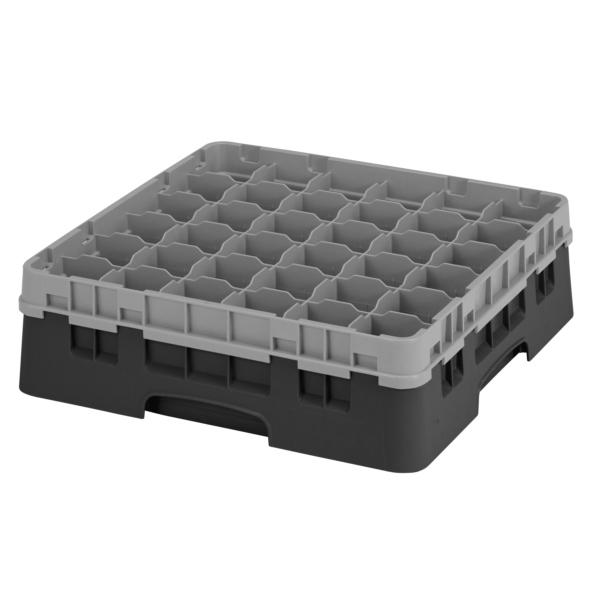 CAMBRO | CAMRACK® - Panier à verres 1/1 - 36 compartiments - avec 1 rallonge - 500x500mm - Noir