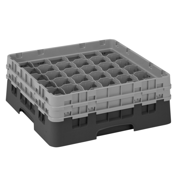 CAMBRO | CAMRACK® - Panier à verres 1/1 - 36 compartiments - avec 2 rallonges - 500x500mm - Noir