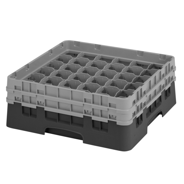 CAMBRO | CAMRACK® - Panier à verres 1/1 - 36 compartiments - avec 2 rallonges - 500x500mm - Noir