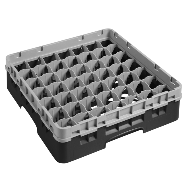 CAMBRO | CAMRACK® - Panier à verres 1/1 - 49 compartiments - avec 1 extension - 500x500mm - Noir