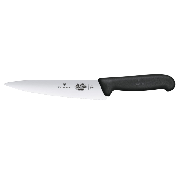 VICTORINOX | FIBROX - Couteau de chef avec dentelure - Lame : 190 mm