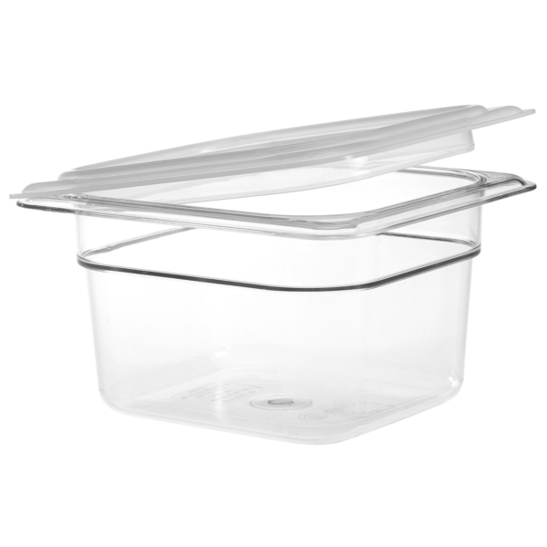 6 pièces CAMBRO | CAMWEAR® - Couvercle GN en polypropylène 1/6 - hermétique - laiteux