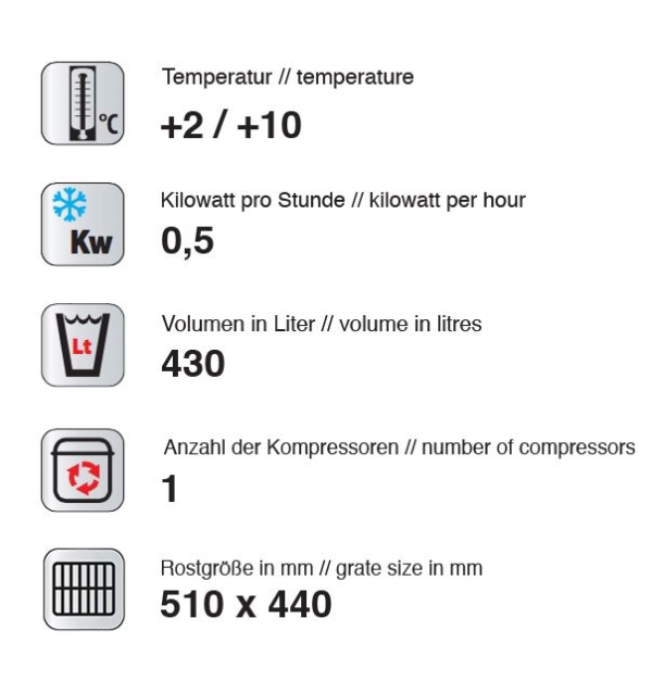 Vitrine panoramique - 430 litres - 670mm - 5 étagères - Argenté