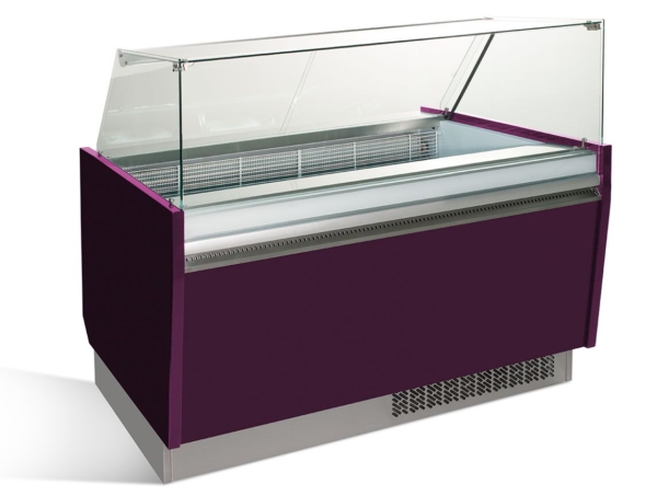 Comptoir à glace LIAM - 1560mm - Statique - pour 13+13x 5 litres de bacs à glace - Violet