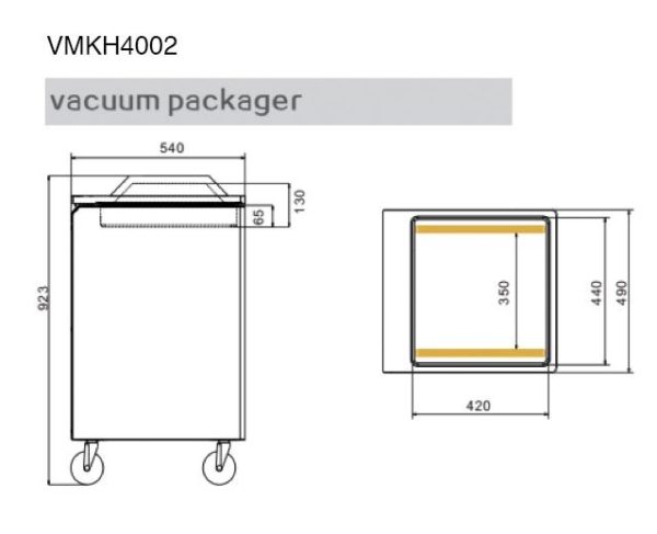 Appareil à vide à chambre - 20m³/h - 900 Watt