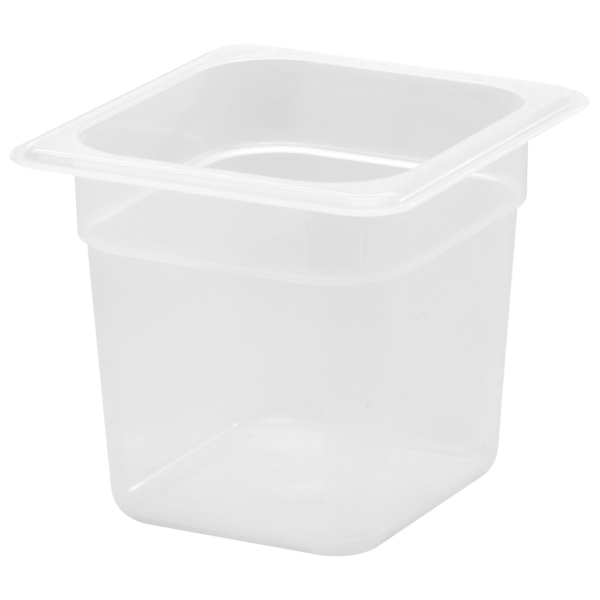 6 pièces CAMBRO | CAMWEAR® - Conteneur GN en polypropylène 1/6 - laiteux - Profondeur 150 mm