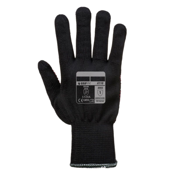 (10 paires) Gants à picots en PVC - Noir/ Rouge - Taille : XL