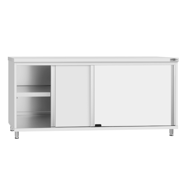 Armoire de travail en inox ECO - 1800x700mm - avec porte coulissante