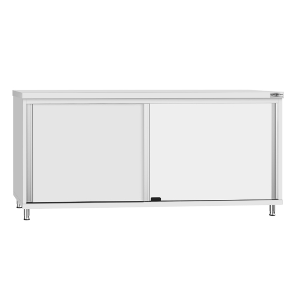 Armoire de travail en inox ECO - 1800x700mm - avec porte coulissante