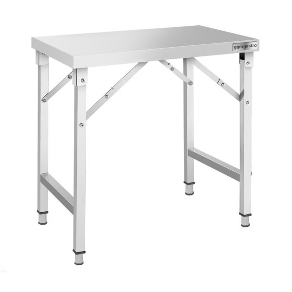 Table de travail en acier inoxydable - pliante - 1000x600 mm