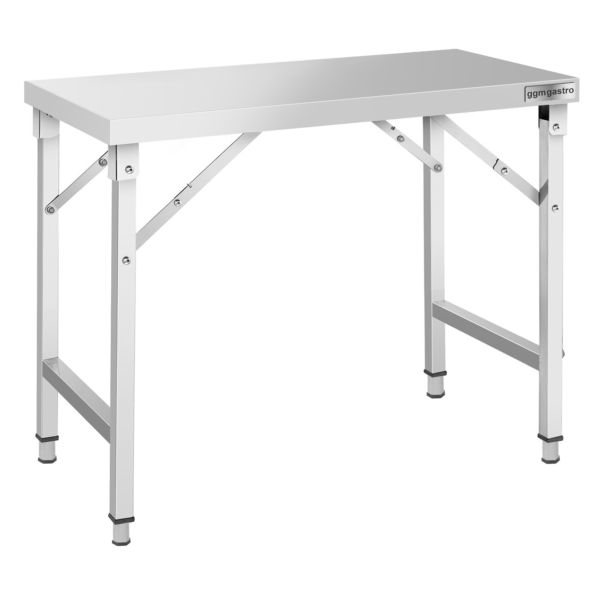 Table de travail en acier inoxydable - pliante - 1200x600 mm