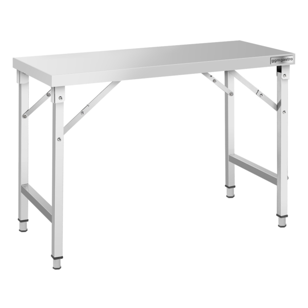 Table de travail en acier inoxydable - pliante - 1400x600 mm