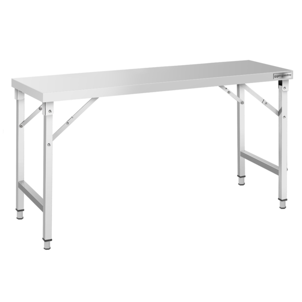 Table de travail en acier inoxydable - pliante - 1600x600 mm