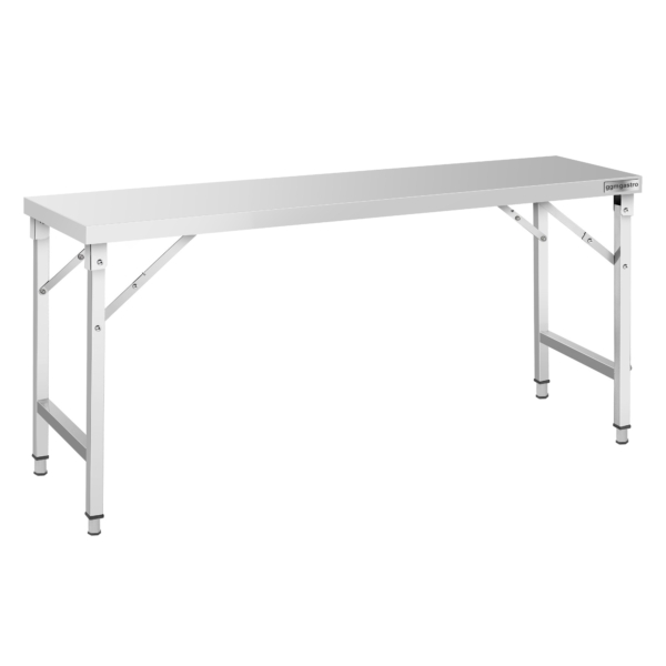 Table de travail en acier inoxydable - pliante - 1800x600 mm