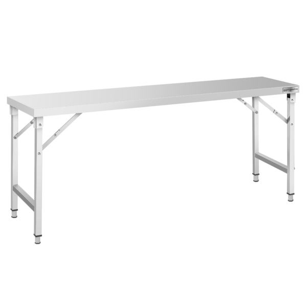 Table de travail en acier inoxydable - pliante - 2000x600 mm