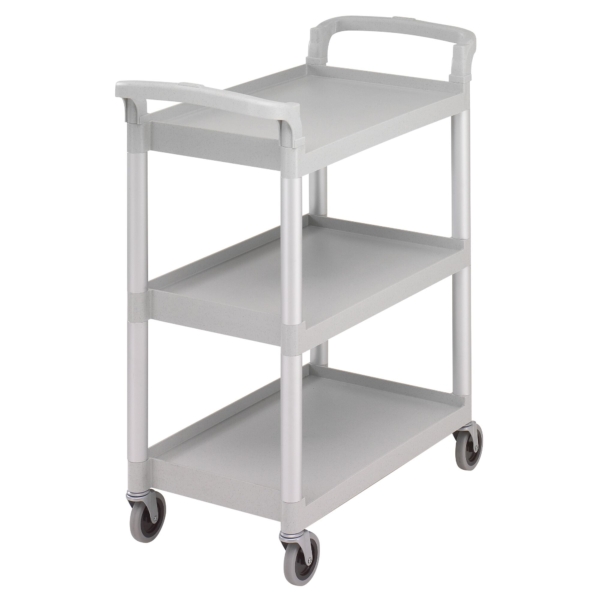 CAMBRO | Chariot de Service en Polypropylène - 835x410mm - avec 3 Étages - Marbré Gris