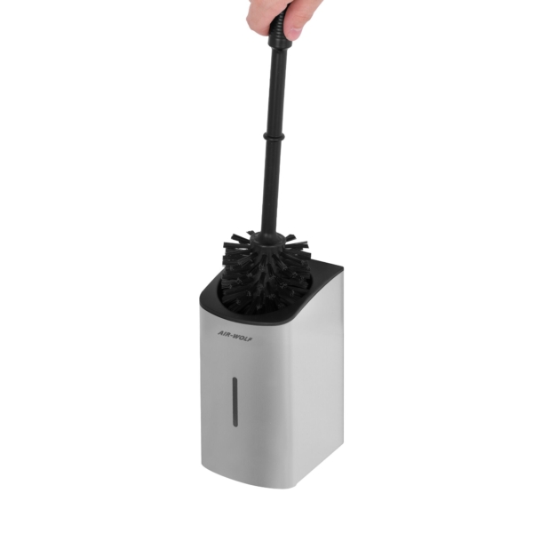 AIR-WOLF | Porte-brosse WC - ouvert en haut - Acier inoxydable