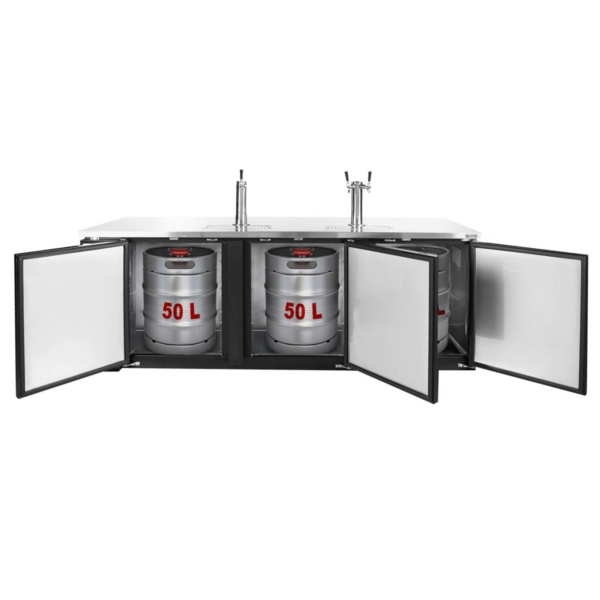 Refroidisseur de bière avec robinet - 3x50 L fûts - 1850x620mm