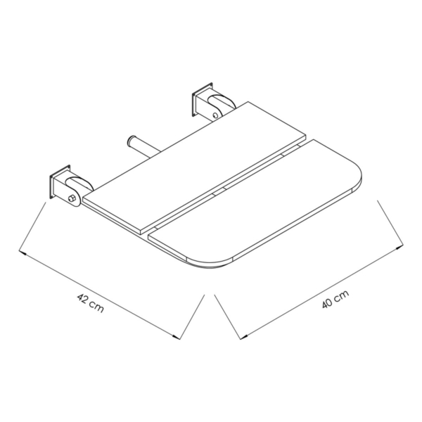 Étagère de salle de bain avec support en bois