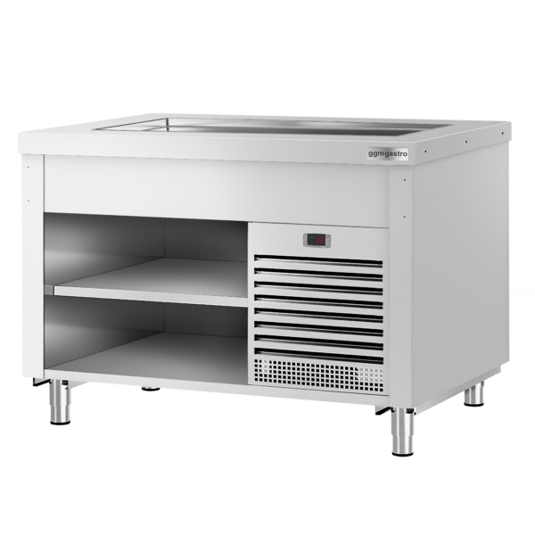 Buffet froid KOPENHAGEN - 1240 mm - avec plaque réfrigérante - Acier inoxydable