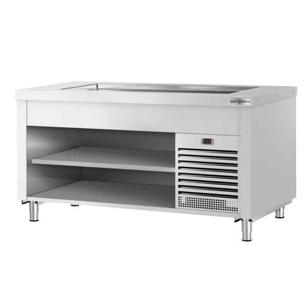 Buffet froid KOPENHAGEN - 1560 mm - avec plaque réfrigérante - Acier inoxydable