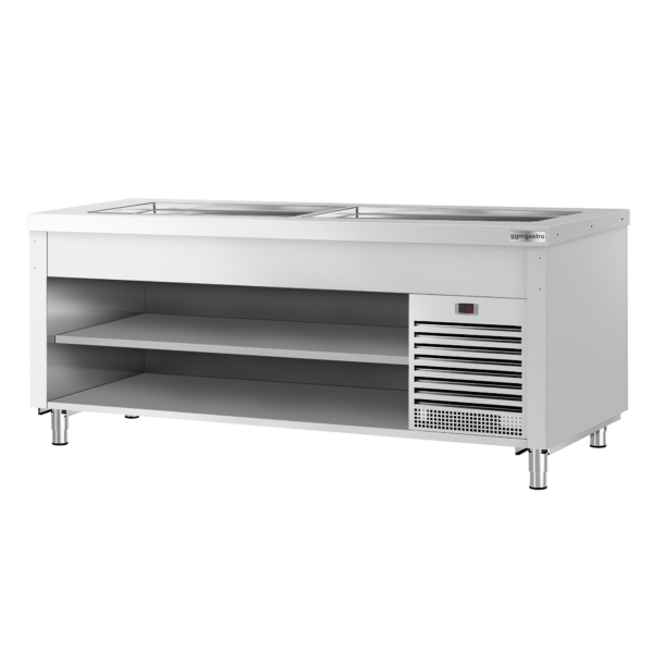 Buffet froid KOPENHAGEN - 2310 mm - avec plaque réfrigérante - Acier inoxydable