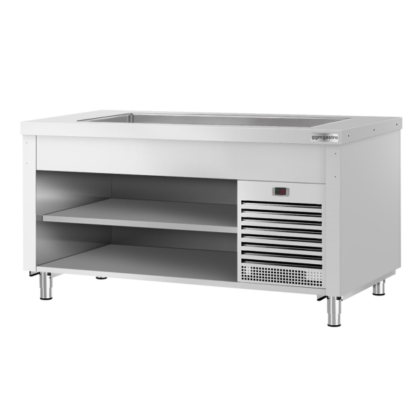 Comptoir buffet froid KOPENHAGEN - 1560mm - avec cuve réfrigérée - pour 4x GN 1/1 - inox