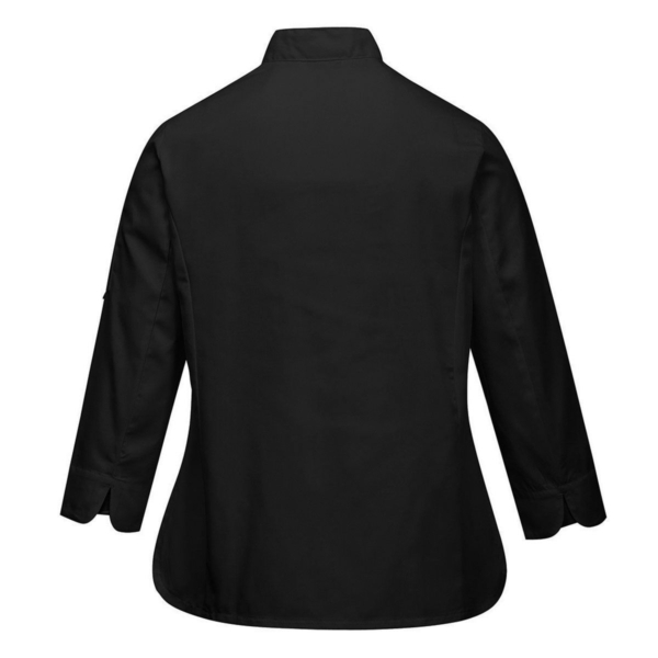 (5 pièces) Veste de cuisine femme manches longues - Noir - Taille : M