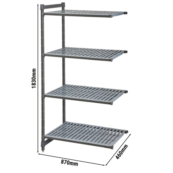 CAMBRO | Camshelving® - Basics Plus Étagère d'extension - avec étagères striées