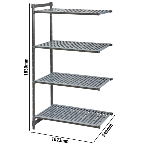 CAMBRO | Camshelving® - Basics Plus Étagère d'extension - avec étagères striées