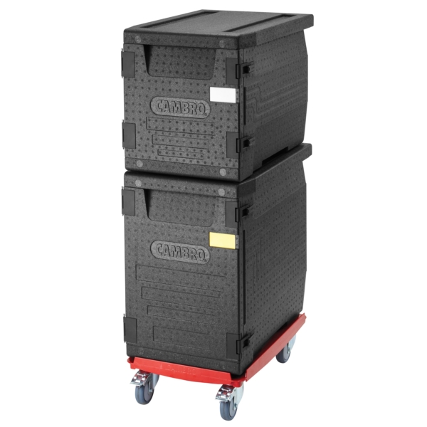 CAMBRO | CAMDOLLY® - Chariot de transport - Compatible avec toutes les boîtes EPP GN 1/1 - Rouge