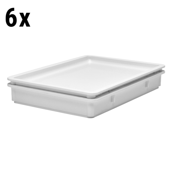 (6 pièces) CAMBRO | Conteneur à pâte - Blanc