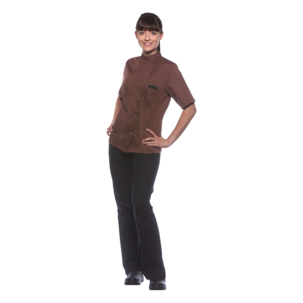 KARLOWSKY | Veste de cuisine femme Greta - Marron clair - Taille : 48