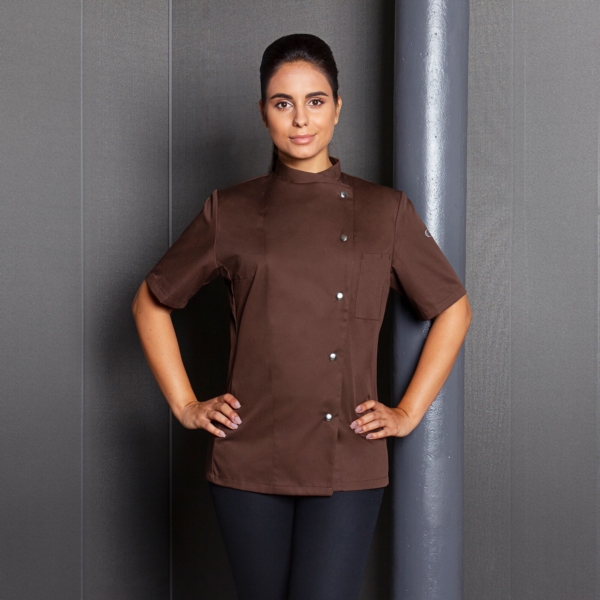 KARLOWSKY | Veste de cuisine femme Greta - Marron clair - Taille : 48