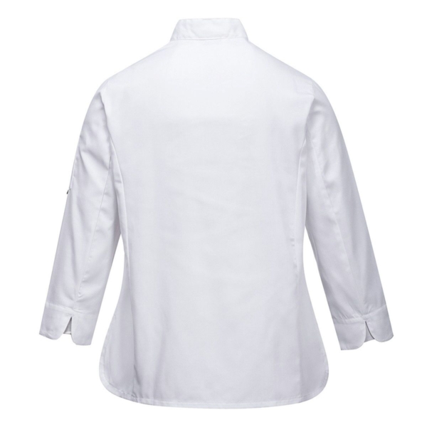 (5 pièces) Veste de cuisine femme manches longues - Blanc - Taille : XXL