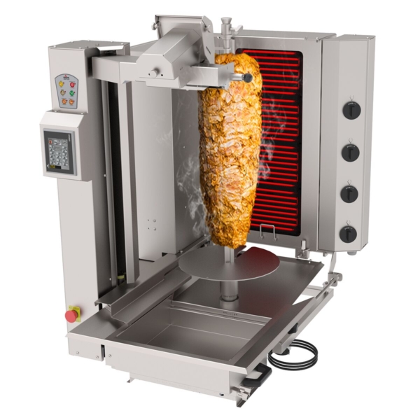 Robot kebab électrique - 4 brûleurs - max. 95 kg