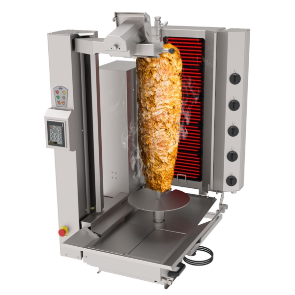 Robot kebab électrique - 5 brûleurs - max. 120 kg