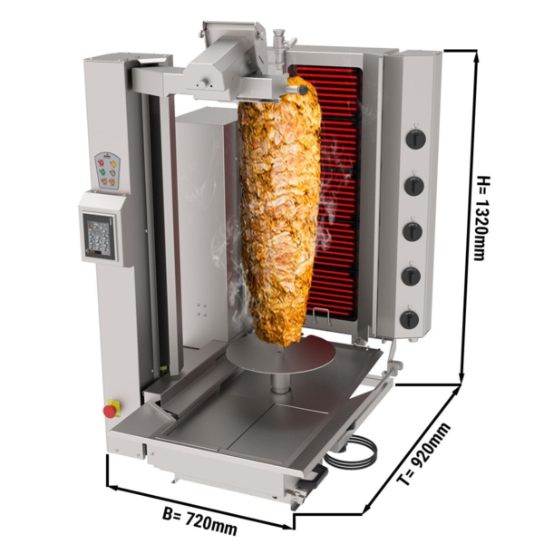 Robot kebab électrique - 5 brûleurs - max. 120 kg