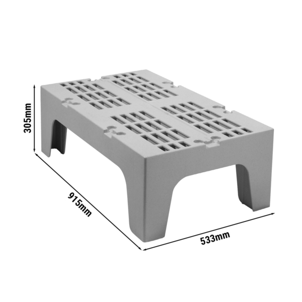 CAMBRO | Série S - Support de stockage lourd - avec surface striée - Gris moucheté